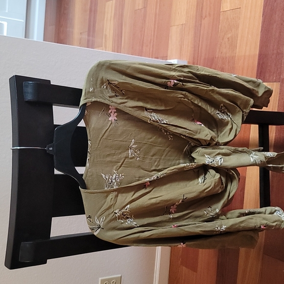 Billabong Kimono Top Olive Floral Size Medium Never Worn - Picture 1 of 3